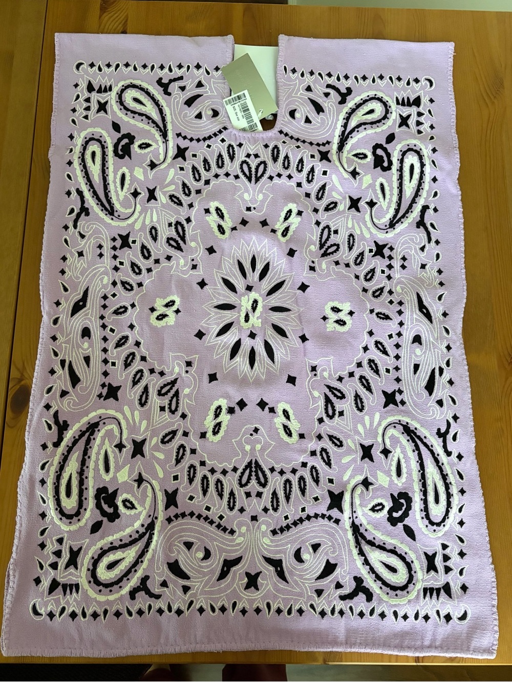 NWT Pippa Holt Short Mini Kaftan Purple Lavender Embroidered One Size #714 $1090